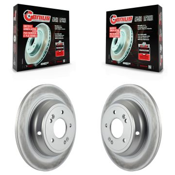 Rear Coated Disc Brake Rotors Pair For Hyundai Genesis G80 Kia K900 KG-100615