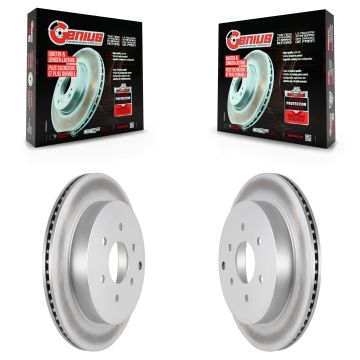 Rear Coated Disc Brake Rotors Pair For INFINITI QX80 Nissan Armada QX56 KG-100634