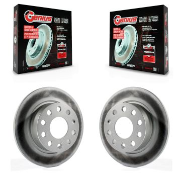 Rear Coated Brake Rotor Pair For Volkswagen Jetta Beetle Golf Alltrack Eos SportWagen Audi KG-100635
