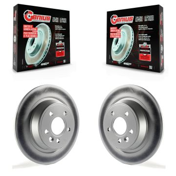 Rear Coated Disc Brake Rotors Pair For 2012-2015 Land Rover Range Evoque KG-100645