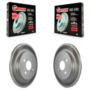 Rear Coated Disc Brake Rotors Pair For 2012-2018 Toyota Yaris KG-100652