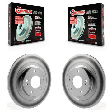 Rear Coated Disc Brake Rotors Pair For Mitsubishi RVR Outlander Eclipse Cross PHEV Sport KG-100657