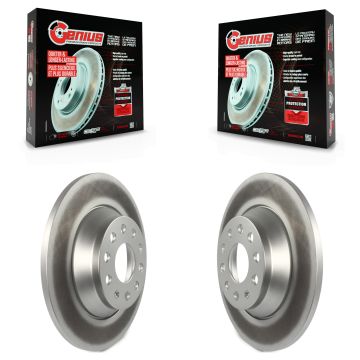 Rear Coated Disc Brake Rotors Pair For Volkswagen Tiguan Jetta Audi Q3 Quattro TT KG-100665