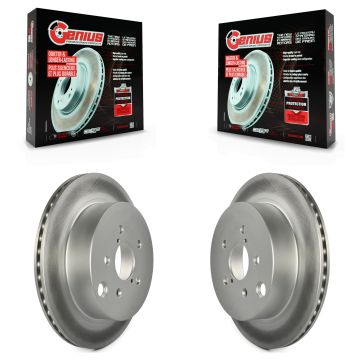 Rear Coated Disc Brake Rotors Pair For 2014-2018 Subaru Forester 2.0L KG-100666