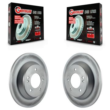 Rear Coated Disc Brake Rotors Pair For 2014-2017 Kia Rondo KG-100683
