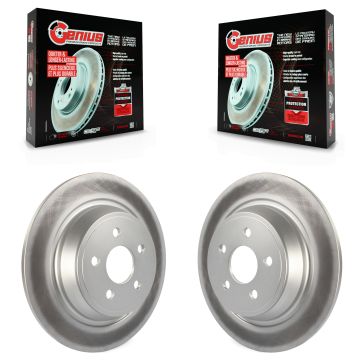 Rear Coated Brake Rotor Pair For Ford Edge Fusion Lincoln Nautilus MKX MKZ Continental SSV KG-100684