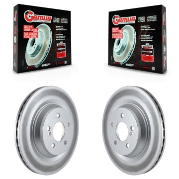 Rear Coated Brake Rotors Pair For Mercedes-Benz S550 S450 SL550 CL550 S350 S400 S600 CL600 KG-100688