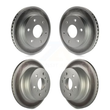Front Rear Coat Disc Brake Rotors Kit For 2007 GMC Chevrolet Silverado 1500 Sierra Classic KG-100700