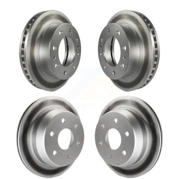 Front Rear Coated Brake Rotor Kit For 2003 Chevrolet Silverado 2500 HD Suburban GMC Sierra KG-100701