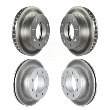Front Rear Coat Brake Rotors Kit For GMC Chevrolet Sierra 2500 HD Silverado Savana Express KG-100702