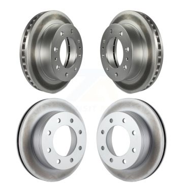 Front Rear Coat Brake Rotors Kit For Chevrolet GMC Sierra 2500 HD Silverado Express Savana KG-100703