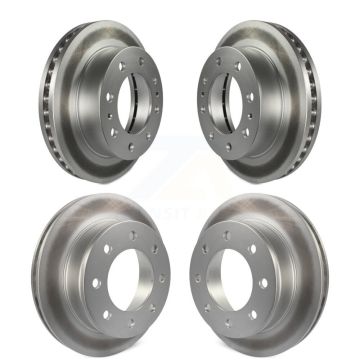 Front Rear Coated Disc Brake Rotors Kit For GMC Savana 2500 Chevrolet Express 3500 KG-100704