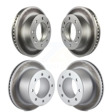 Front Rear Coated Disc Brake Rotors Kit For Chevrolet GMC Sierra 3500 Silverado HD Classic KG-100706