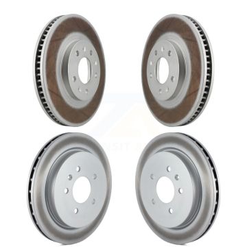 Front Rear Coated Disc Brake Rotors Kit For Cadillac CTS With Standard Suspension KG-100710