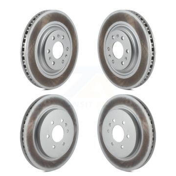 Front Rear Coated Disc Brake Rotors Kit For 2004-2009 Cadillac SRX KG-100717