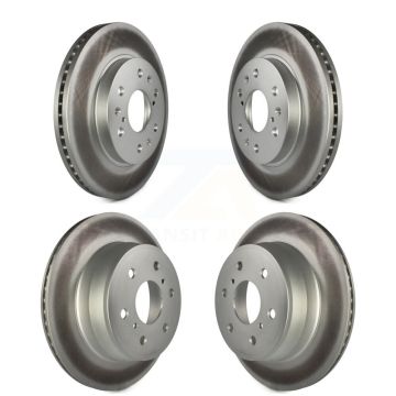 Front Rear Coat Brake Rotors Kit For Chevrolet GMC Sierra 1500 Silverado Tahoe Cadillac XL KG-100720