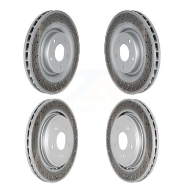 Front Rear Coated Disc Brake Rotors Kit For Chevrolet Corvette Cadillac XLR KG-100722