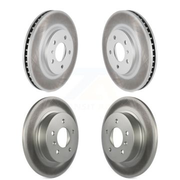 Front Rear Coated Disc Brake Rotors Kit For Buick Lucerne KG-100731
