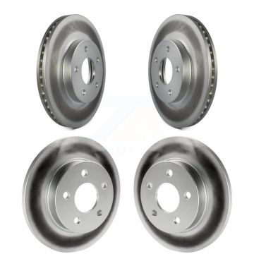 Front Rear Coated Brake Rotors Kit For Pontiac G5 With Drum Brakes 5 Lug Wheels KG-100733