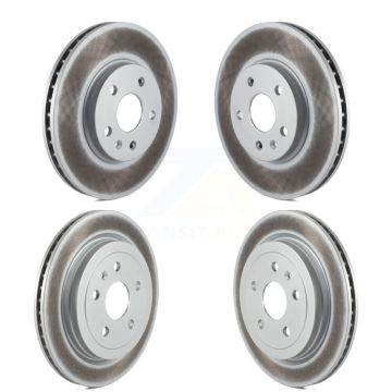 Front Rear Coated Disc Brake Rotors Kit For Cadillac CTS Without Heavy Duty Brakes KG-100737