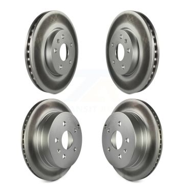 Front Rear Coated Disc Brake Rotors Kit For 2010-2017 Chevrolet Equinox GMC Terrain KG-100740