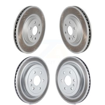 Front Rear Coated Disc Brake Rotors Kit For Cadillac SRX Saab 9-4X KG-100742
