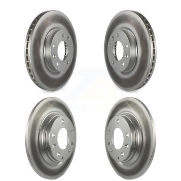 Front Rear Coated Brake Rotor Kit For Ford Fusion Mazda 6 Lincoln MKZ Zephyr Mercury Milan KG-100783