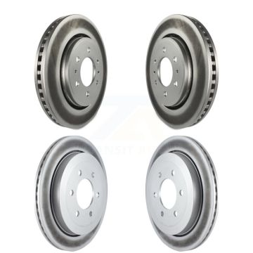 Front Rear Coated Disc Brake Rotors Kit For 2007-2017 Ford Expedition Lincoln Navigator KG-100787