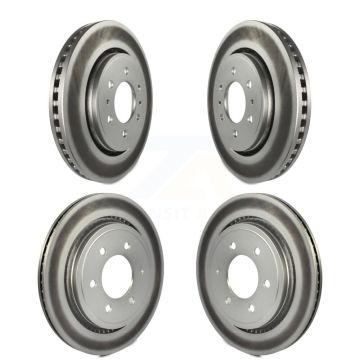 Front Rear Coat Disc Brake Rotors Kit For 2015-2017 Ford F-150 With Electric Parking KG-100789