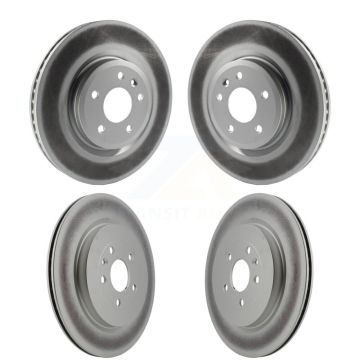 Front Rear Coated Disc Brake Rotor Kit For 2013 Ford Explorer Sport With Heavy Duty Brakes KG-100796
