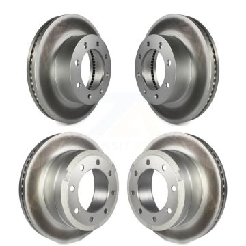 Front Rear Coated Disc Brake Rotors Kit For Ford F-250 Super Duty F-350 4WD KG-100808