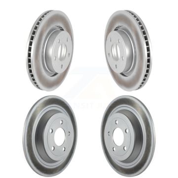 Front Rear Coated Disc Brake Rotors Kit For 2015-2017 Ford Mustang V6 with 3.7L KG-100811