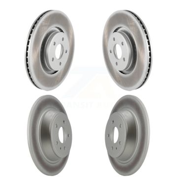 Front Rear Coated Disc Brake Rotors Kit For Lincoln MKC KG-100815