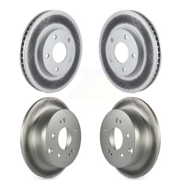 Front Rear Coated Disc Brake Rotors Kit For Mitsubishi Galant KG-100822