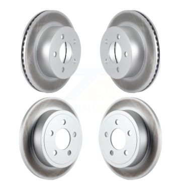 Front Rear Coated Disc Brake Rotors Kit For 2003-2006 Jeep Wrangler TJ rear brakes KG-100823