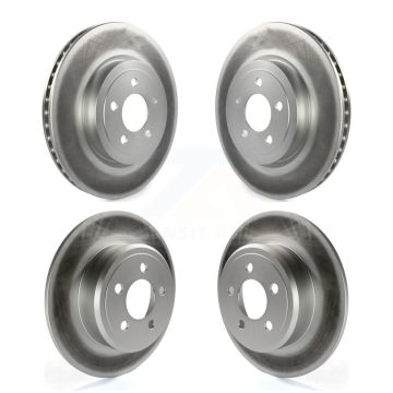 Front Rear Coated Disc Brake Rotors Kit For Chrysler 300 Dodge Charger KG-100833