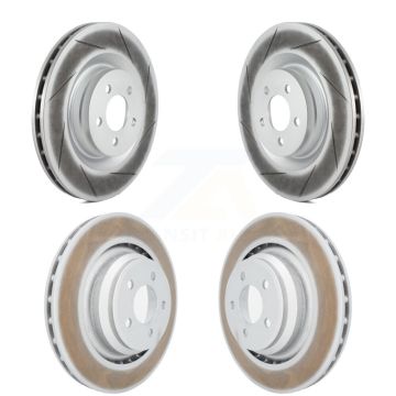 Front Rear Coated Disc Brake Rotors Kit For Dodge Charger Chrysler 300 Challenger Magnum KG-100837
