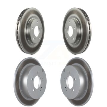 Front Rear Coated Disc Brake Rotors Kit For Mitsubishi Outlander KG-100842
