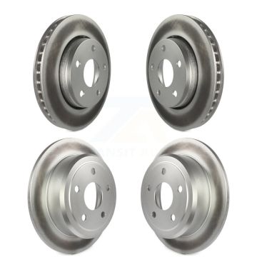Front Rear Coated Disc Brake Rotors Kit For Jeep Wrangler JK KG-100844
