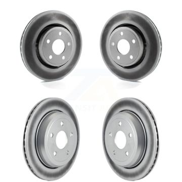 Front Rear Coated Brake Rotors Kit For 2022 Jeep Grand Cherokee WK With Vented KG-100854