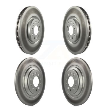 Front Rear Coat Brake Rotor Kit For 2014-2023 Jeep Cherokee With Dual Piston Caliper KG-100862