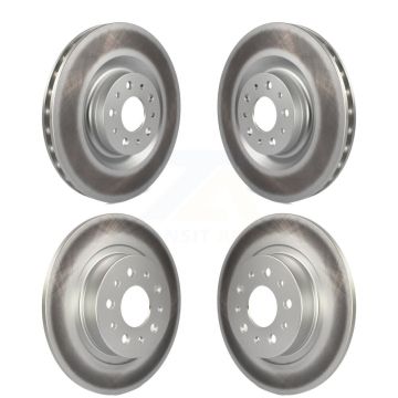 Front Rear Coated Disc Brake Rotors Kit For 2014-2020 Fiat 500L KG-100863