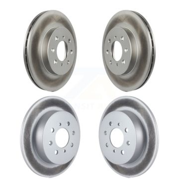 Front Rear Coated Disc Brake Rotors Kit For Honda Civic Acura EL KG-100865