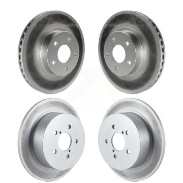 Front Rear Coated Brake Rotors Kit For 2005 Subaru Legacy With 277mm Diameter Rotor KG-100877