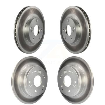 Front Rear Coated Disc Brake Rotors Kit For 2003-2011 Honda Element KG-100883