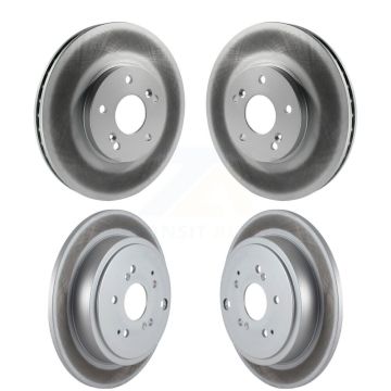 Front Rear Coated Disc Brake Rotors Kit For Honda Pilot Acura MDX KG-100891