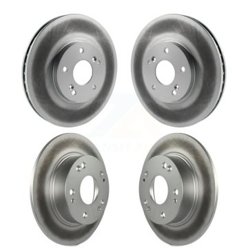 Front Rear Coated Disc Brake Rotors Kit For Honda Accord Acura TSX KG-100893