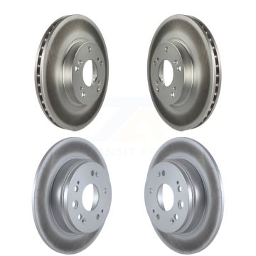 Front Rear Coated Disc Brake Rotors Kit For 2002-2004 Honda CR-V KG-100914