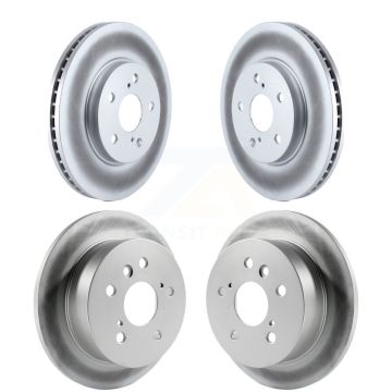Front Rear Coated Disc Brake Rotors Kit For Toyota Camry Solara Avalon Lexus ES300 KG-100917