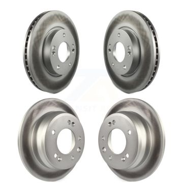 Front Rear Coated Disc Brake Rotors Kit For Hyundai Elantra Tucson Kia Sportage KG-100924